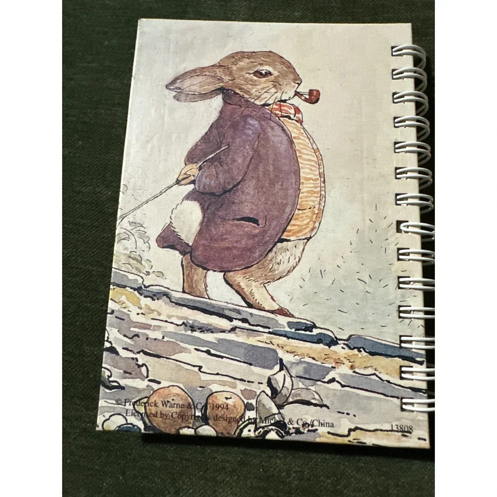 Vtg 1994 Beatrix Potter set of 3 Spiral Notebook Journal Frederick Warne & Co.